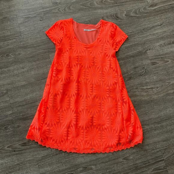 KIMCHI Blue Urban Outfitters Dress Daisy Lace Floral Lined Size‎ Small - Picture 4 of 8